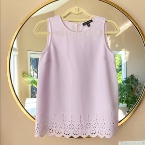 Banana Republic Patterned Hem Lilac Tank